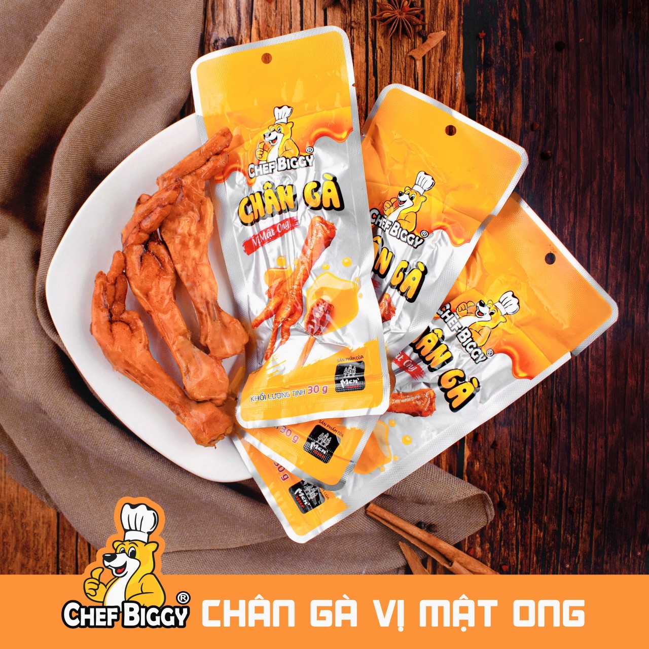 1 Túi Chân Gà CHEF BIGGY Vị Mật Ong 