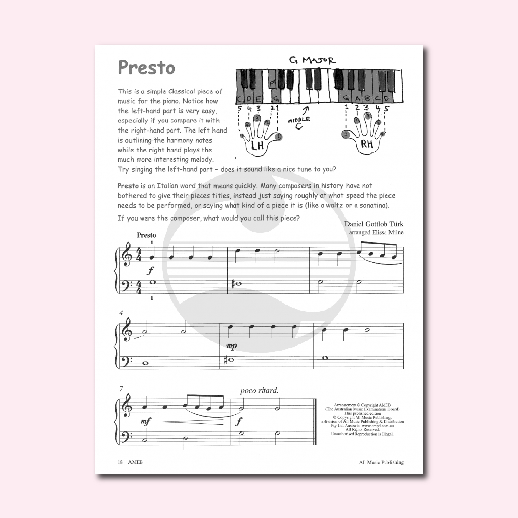 Sách AMEB P Plate Piano Book 2