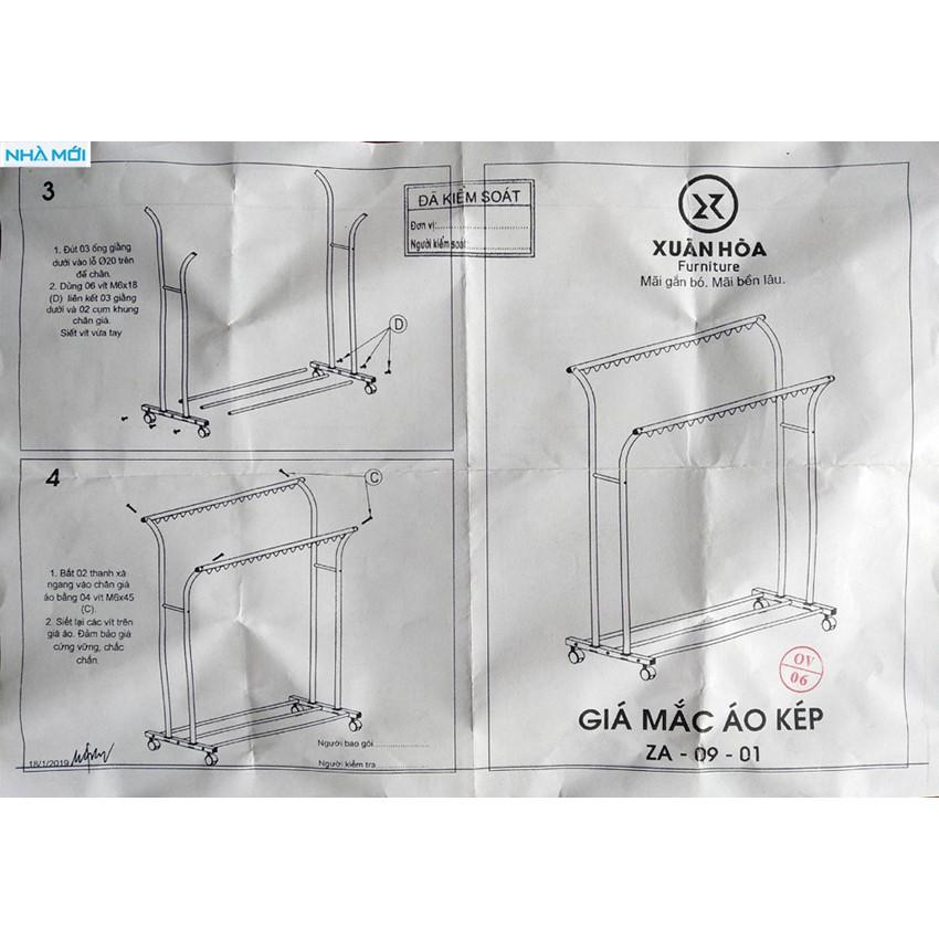 Giá phơi đồ quần áo Inox ZA-09-01