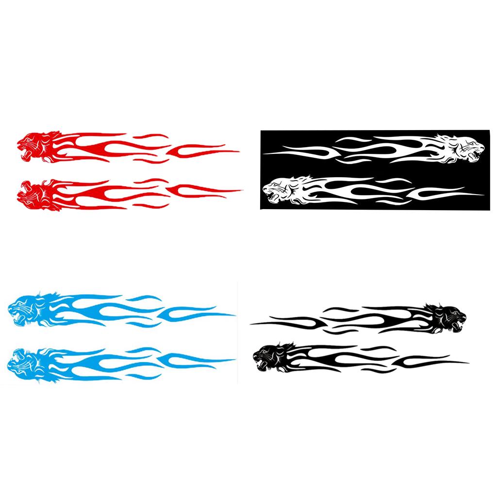 Pair Waterproof Car Body Side Truck Decal Vinyl Flame Graphics Racing Stripes Sticker Universal