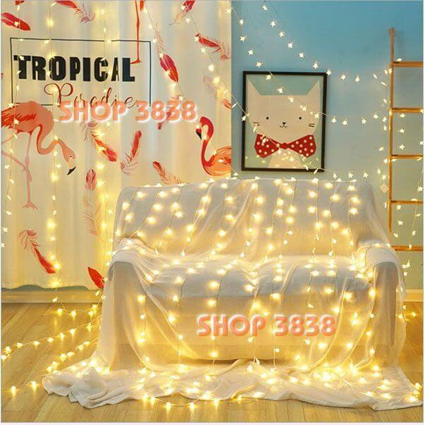 Cắm Điện-Dây Đèn Led Dài 10M- 100 Bóng Vàng