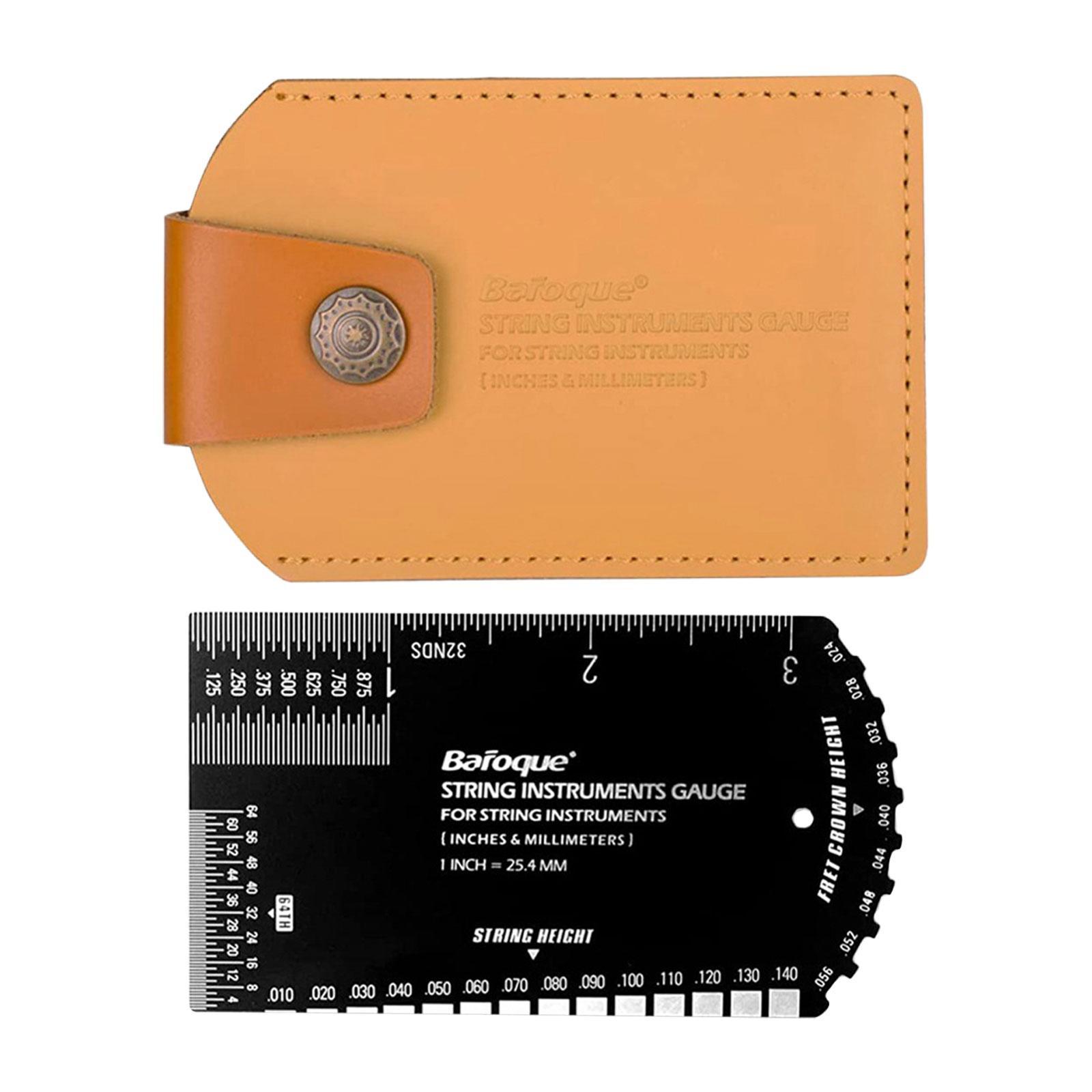 String Action Gauge Ruler Guitar Repairing Tool for Acoustic Guitar Mandolin