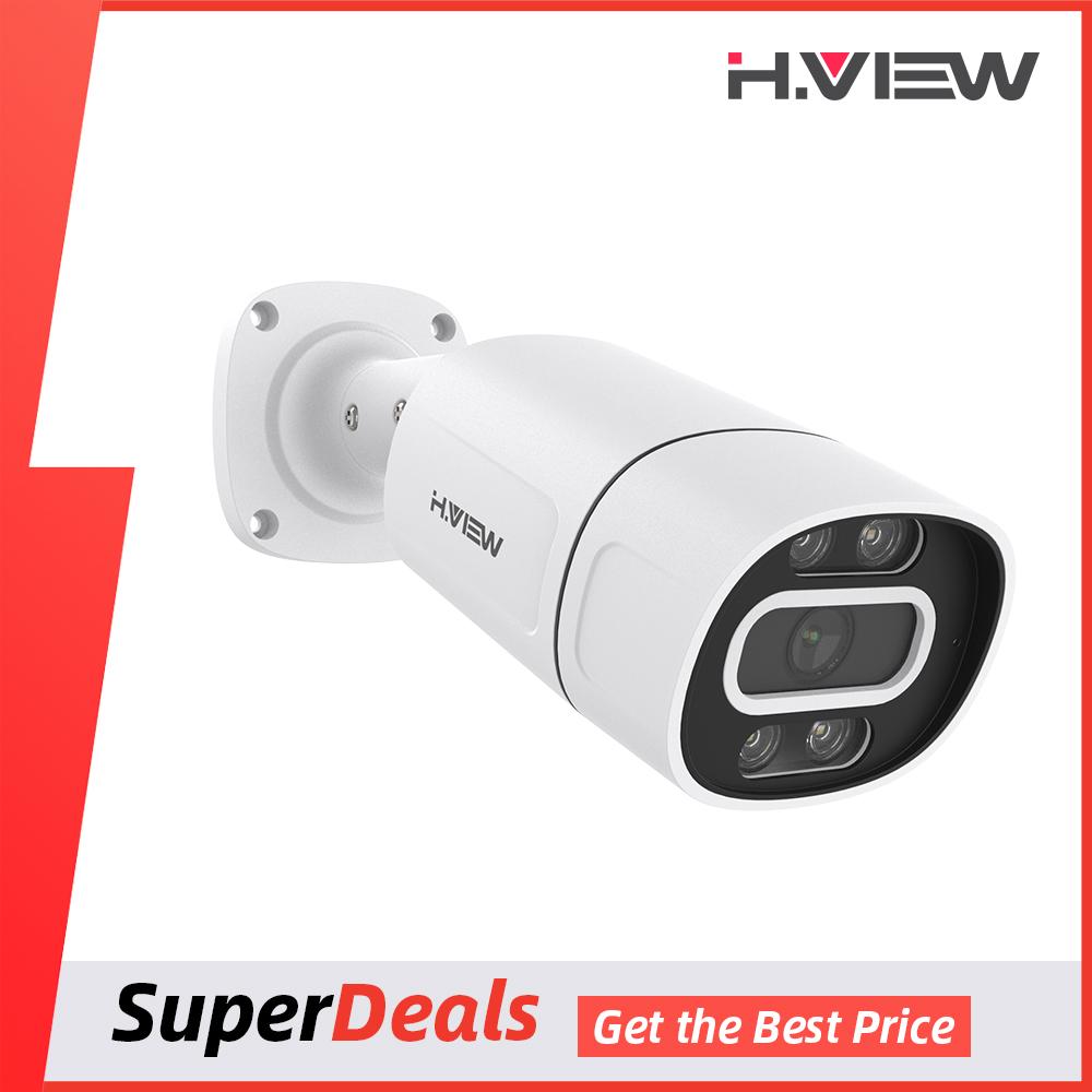 H.View 5Mp 8Mp 4K Ip Camera Poe Ai Nhận diện khuôn mặt Camera an ninh Cctv Giám sát video âm thanh ngoài trời H.265 onvif xmeye Kích thước cảm biến: 4 Cái Camera POE 8MP