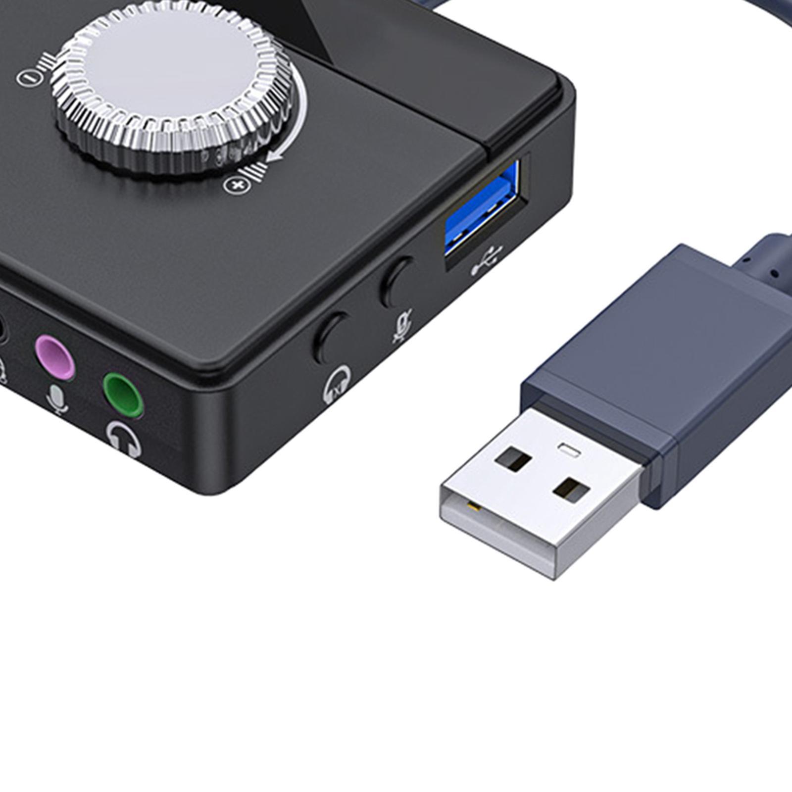 Audio Adapter 3 Ports to 3.5mm Jack High Speed Converts for Microphone Mouse