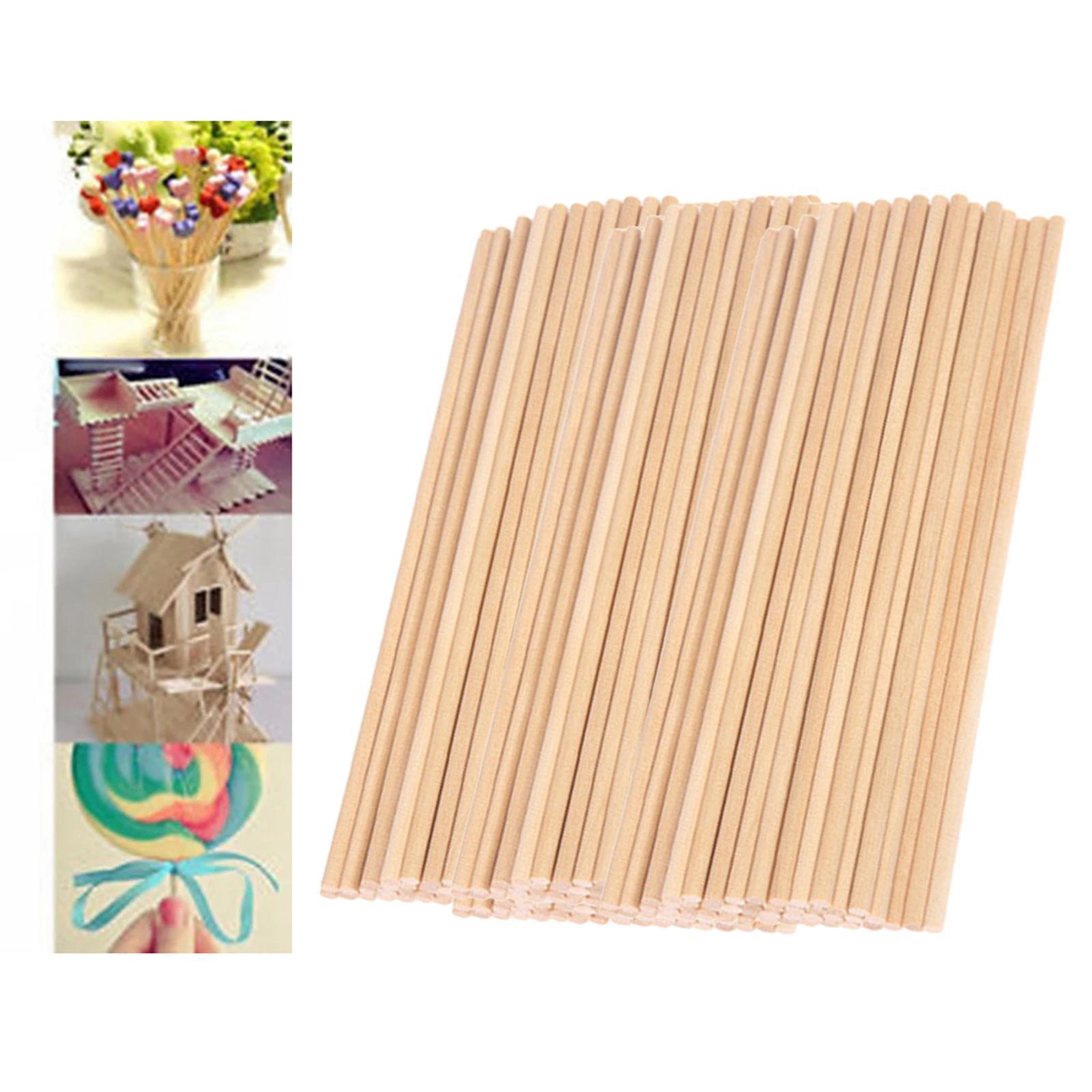 Wooden Pieces Wood Sticks Dowels Rod Round Shaped – Unfinished Wood Easy to Paint, Stain, Embellish – Perfect for Art Craft Project, Natural