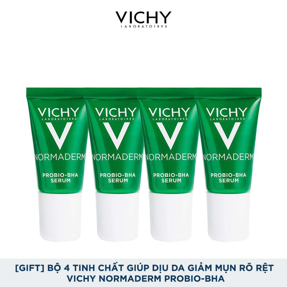 [GIFT] Bộ 4 Tinh chất giúp dịu da tức thì và giảm mụn rõ rệt sau 7 ngày Vichy Normaderm Probio-BHA 5mlx4