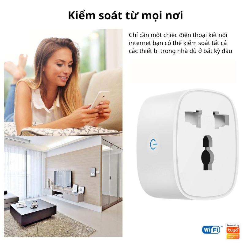 Ổ cắm wifi điều khiển từ xa thông minh 16A BSD61