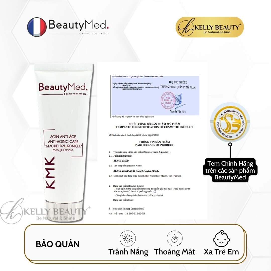 Mặt Nạ Cấp Ẩm Chống Lão Hóa Da BeautyMed KMK Anti-Aging Care Mask | Kelly Beauty