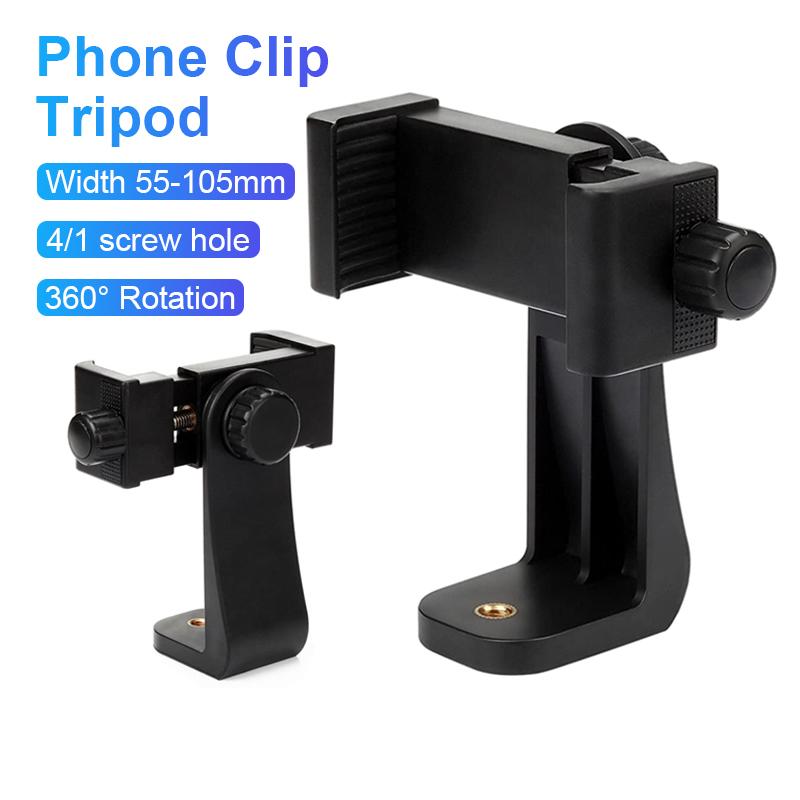 Kẹp điện Thoại đa Năng Cho Chân Máy Xoay 360 Điện Thoại Gắn Lên Tripod Livelivestream Phụ Kiện Chân Máy