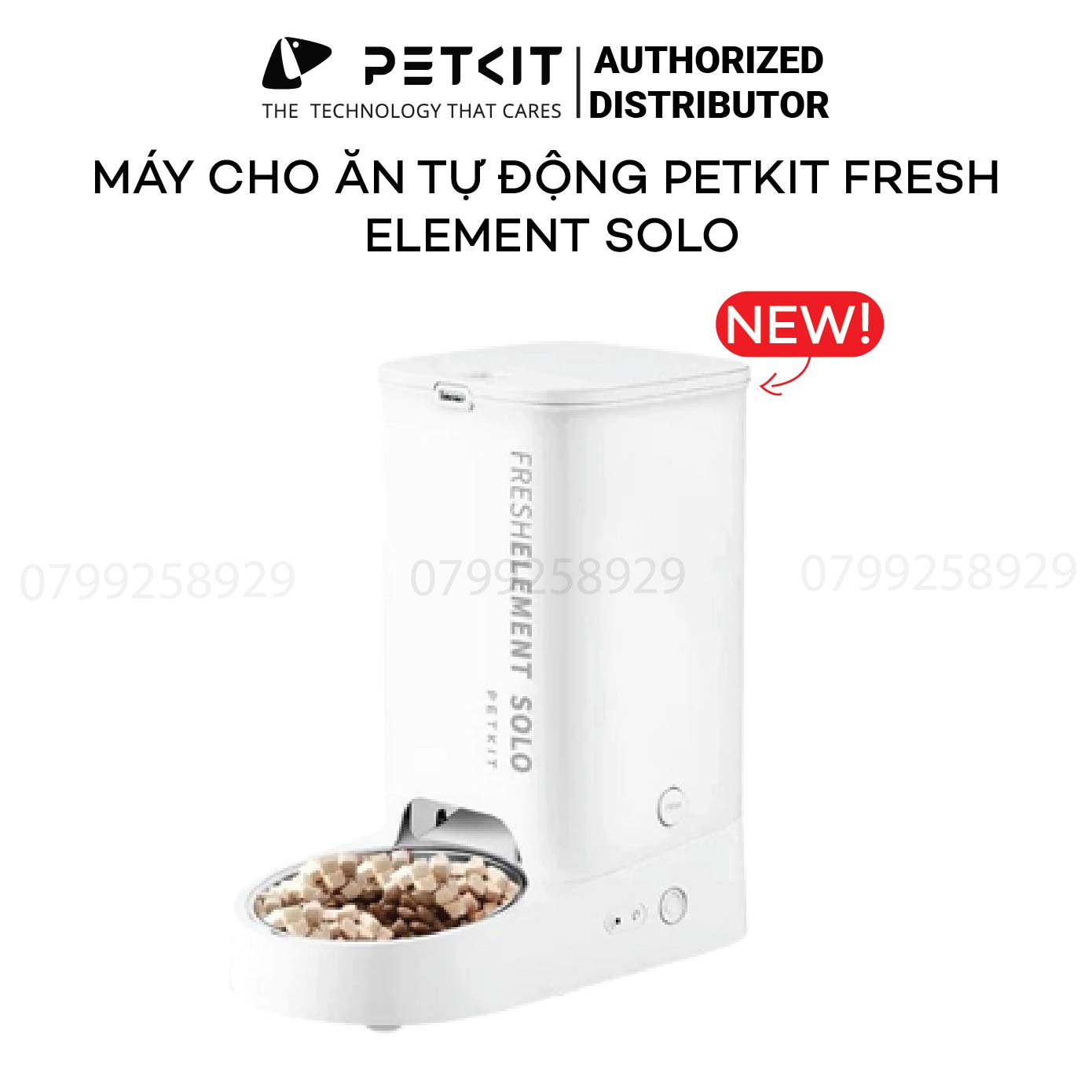 Máy Cho Ăn Tự Động, Máy Nhả Hạt Cho Mèo PETKIT FRESH ELEMENT SOLO - Máy cho ăn thông minh Petkit Solo