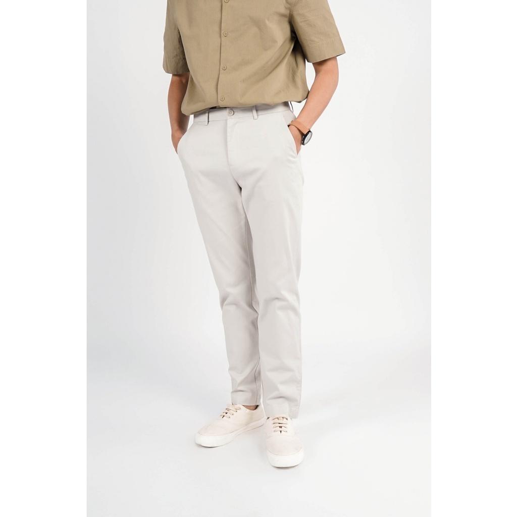 QUẦN KAKI NAM DOBBY form slim fit 2 màu có độ co giãn nhẹ - 10F21PCA015 | LASTORE MENSWEAR