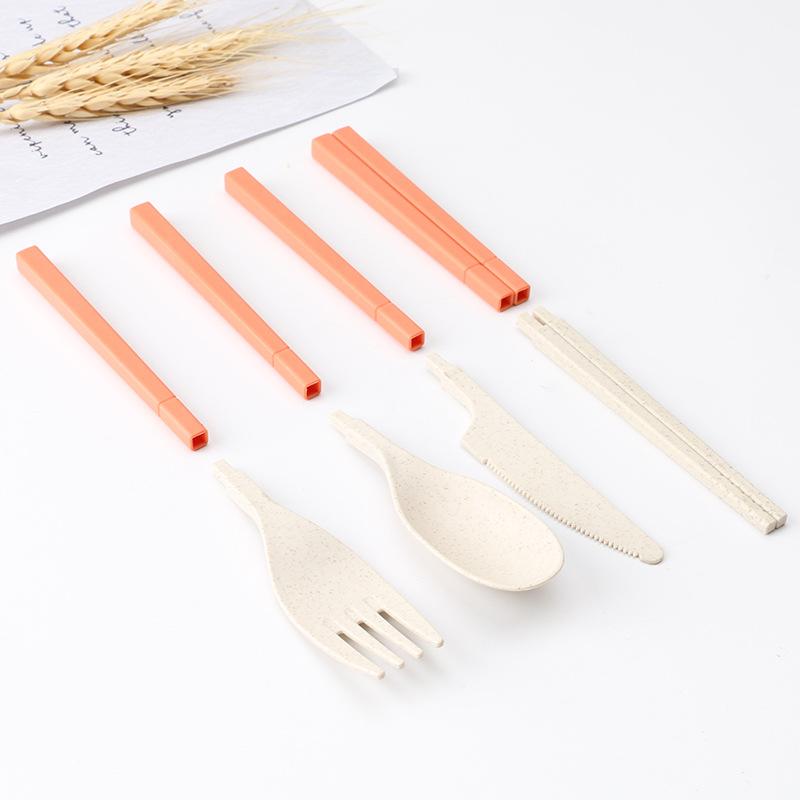 Bộ dụng cụ ăn có thể gập gọn kèm hộp đựng tiện dụng mang theo