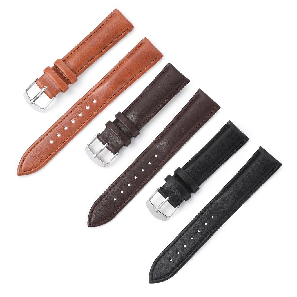 Dây da đồng hồ P28 da trơn không thấm nước size 14 16 18 20 22 24mm Phụ kiện đồng hồ