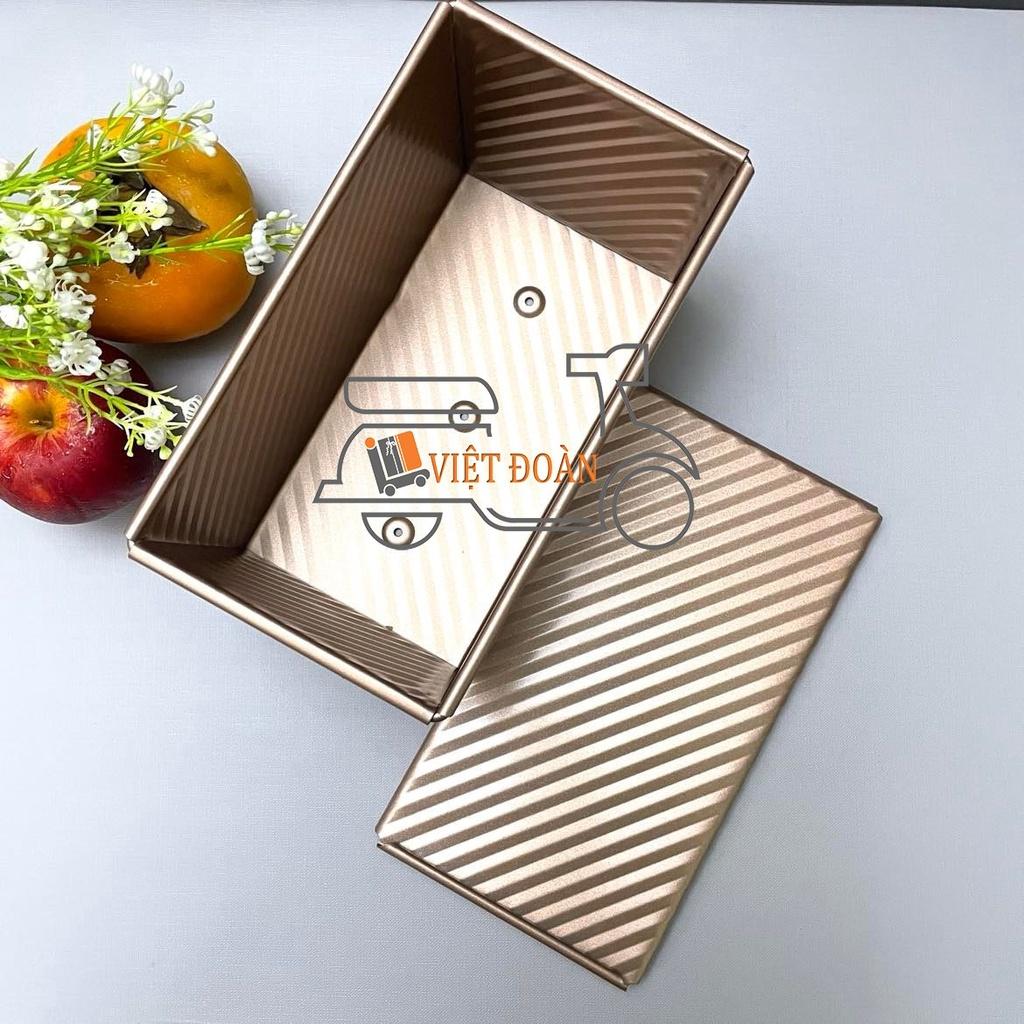 KHUÔN BÁNH GỐI Thép CARBON , BÁNH MÌ SANDWICH vân GỢN SÓNG mẫu mới SIÊU ĐẸP CAO CẤP. chống dính màu VÀNG Đồng SANG TRỌNG