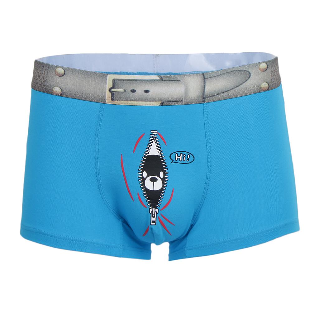 Fashion Men's Fun Bear Print Boxers Underwear Bulge Pouch Underpants Shorts M - XL