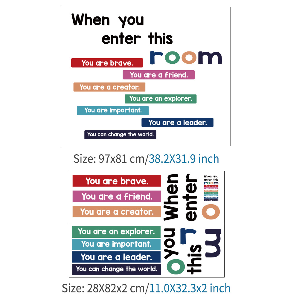 Decal dán tường Tiếng anh trang trí văn phòng ý nghĩa "ROOM"