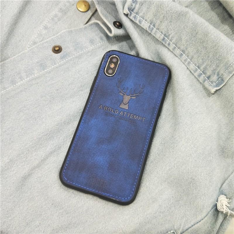 Ốp lưng vải Deer sợi Jean Cho Iphone XSMAX / X / XS / 8 PLUS / 7 PLUS