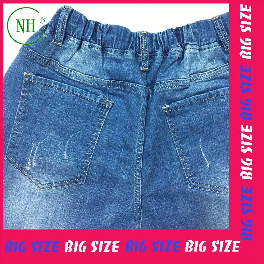 Quần short jean bé trai từ 20kg đến gần 40kg, quần cho bé lưng thun, jean co giãn - NH KIDS SHOP