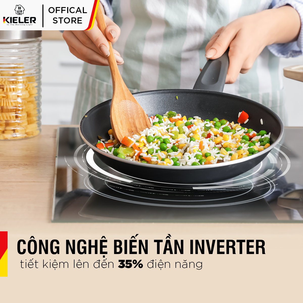 Bếp đôi điện từ hồng ngoại Kieler KL-PLUS773 mặt kính Euro Kieler Platinum, Bếp đôi có chế độ hẹn giờ công suất 4400W - Hàng Chính Hãng