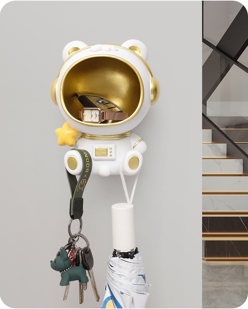 TƯỢNG MÈO PHI HÀNH GIA TREO TƯỜNG ĐỂ BÀN CATSPACE GIỮ ĐỒ TRANG TRÍ NHÀ CỬA