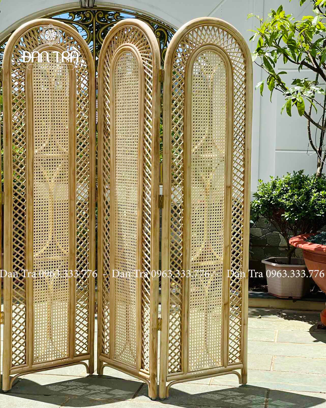 [LOẠI 1- GIÁ XƯỞNG] Vách Ngăn Mây Hoạ Tiết Mắt Cáo - Bình Phong Mây Tre Decor Phòng - Xưởng Nội Thất Mây Tre