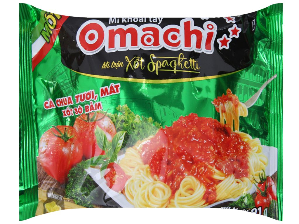 Thùng 30 gói mì trộn Omachi xốt Spaghetti 91g