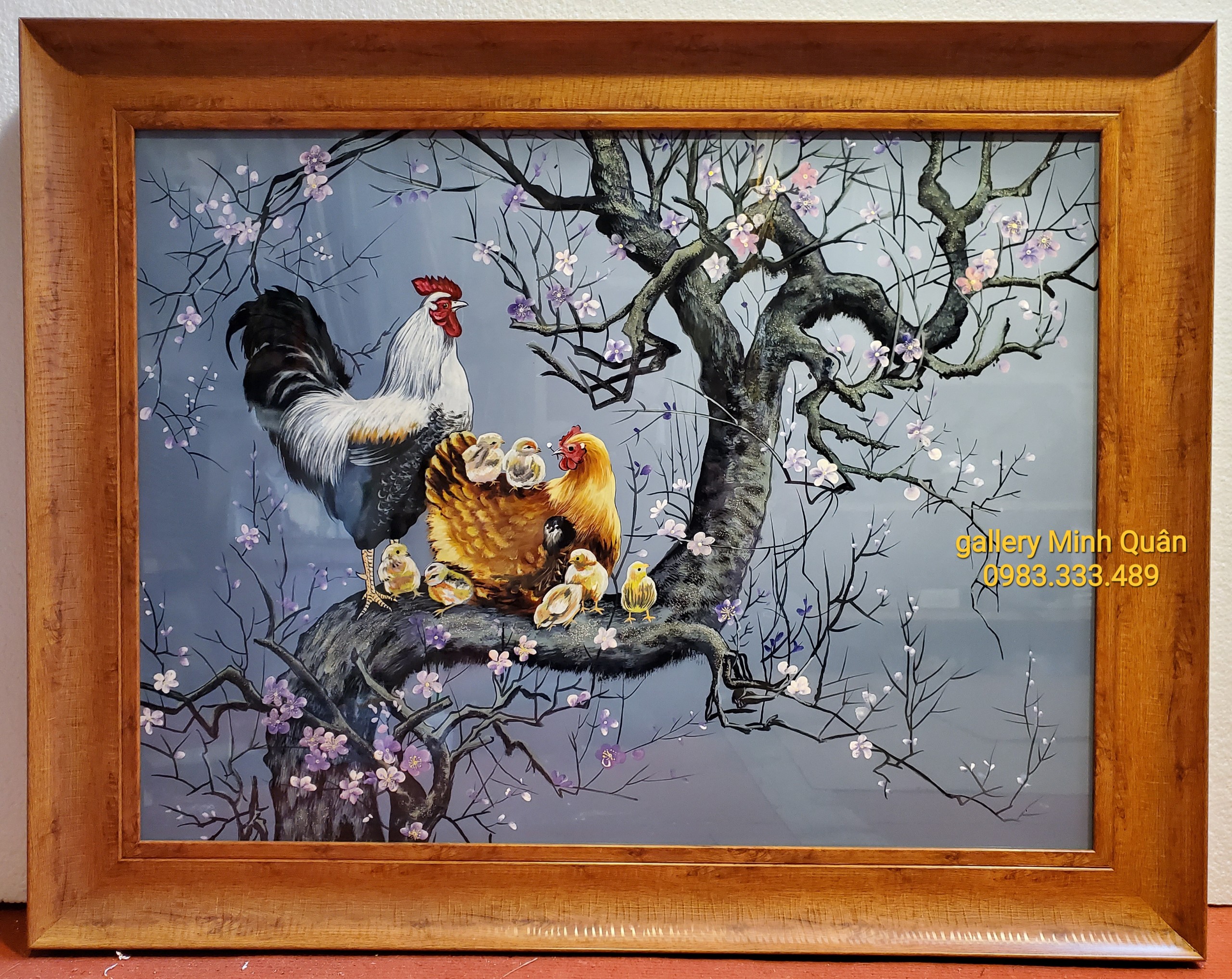 Tranh sơn mài – Hạnh phúc viên mãn