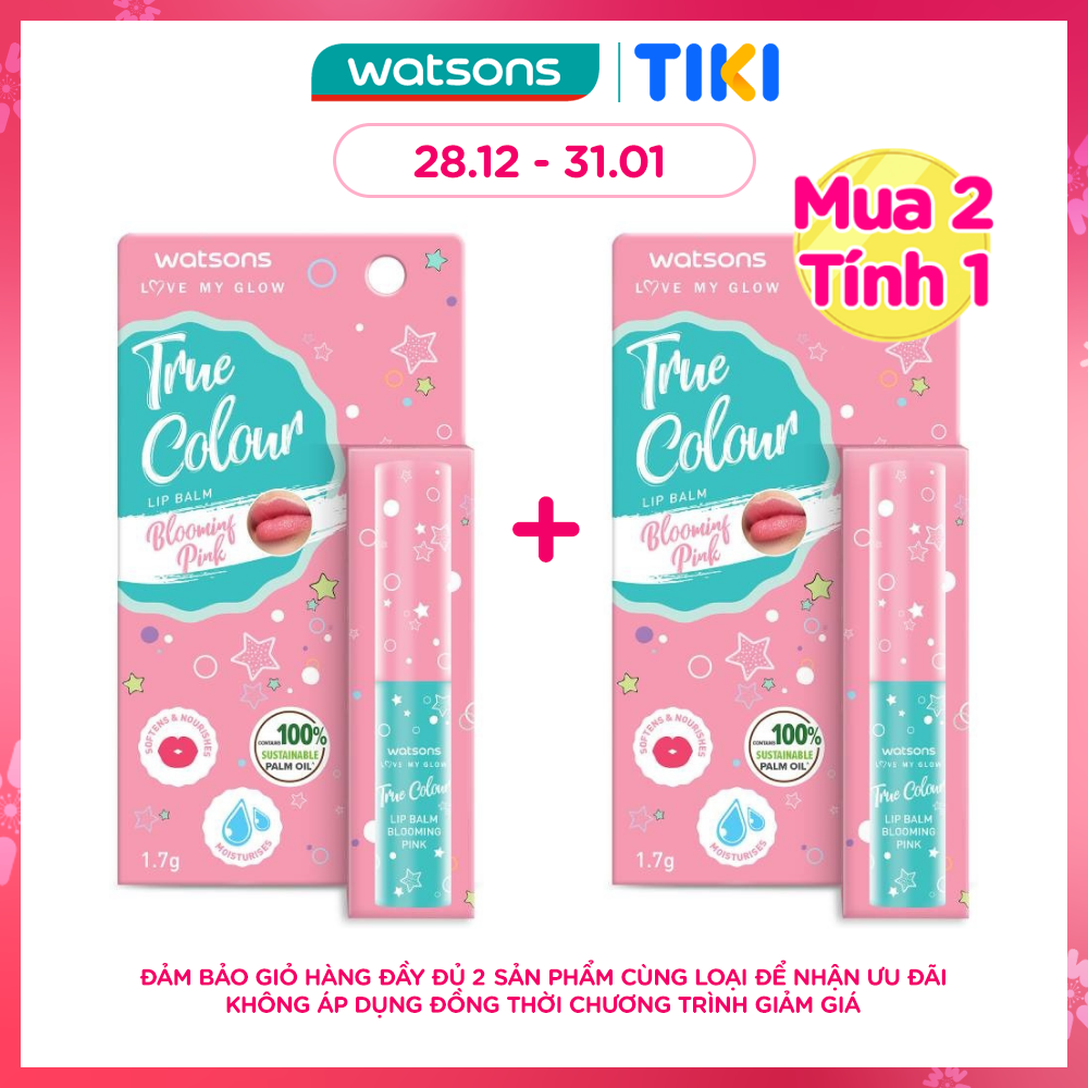 Son Dưỡng Có Màu Watsons True Color Blooming Pink 1.7g