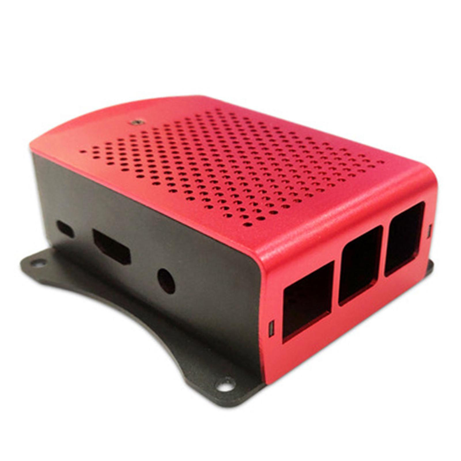 Hình ảnh Computer Case Motherboard Shell w/ Fan for   Lightweight Red