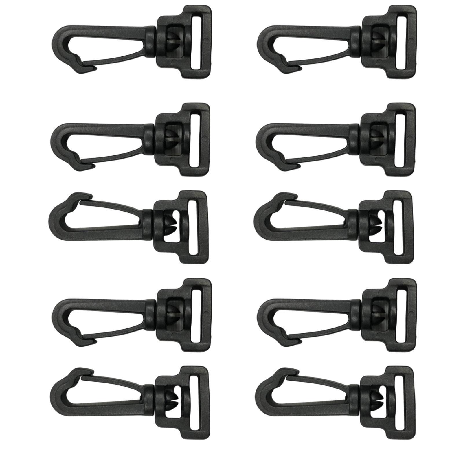 10Pcs Swivel Snap Hook Swivel Clip 0.6" Inner Diameter 360 Degree Rotation Webbing Strap Buckle Lobster Claw Clasps for Handbags