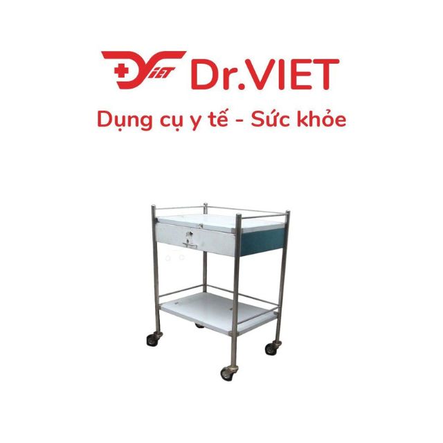 Xe đẩy dụng cụ y tế 2 tầng có hộc - Tối Ưu Hóa Lưu Trữ và Di Chuyển Dụng Cụ Y Tế với Xe Đẩy 2 Tầng