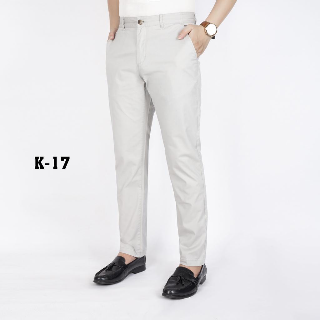 Quần kaki nam ZENTOMAN trung niên thanh niên ống suông co giãn mềm mịn trơn cao cấp QKK17