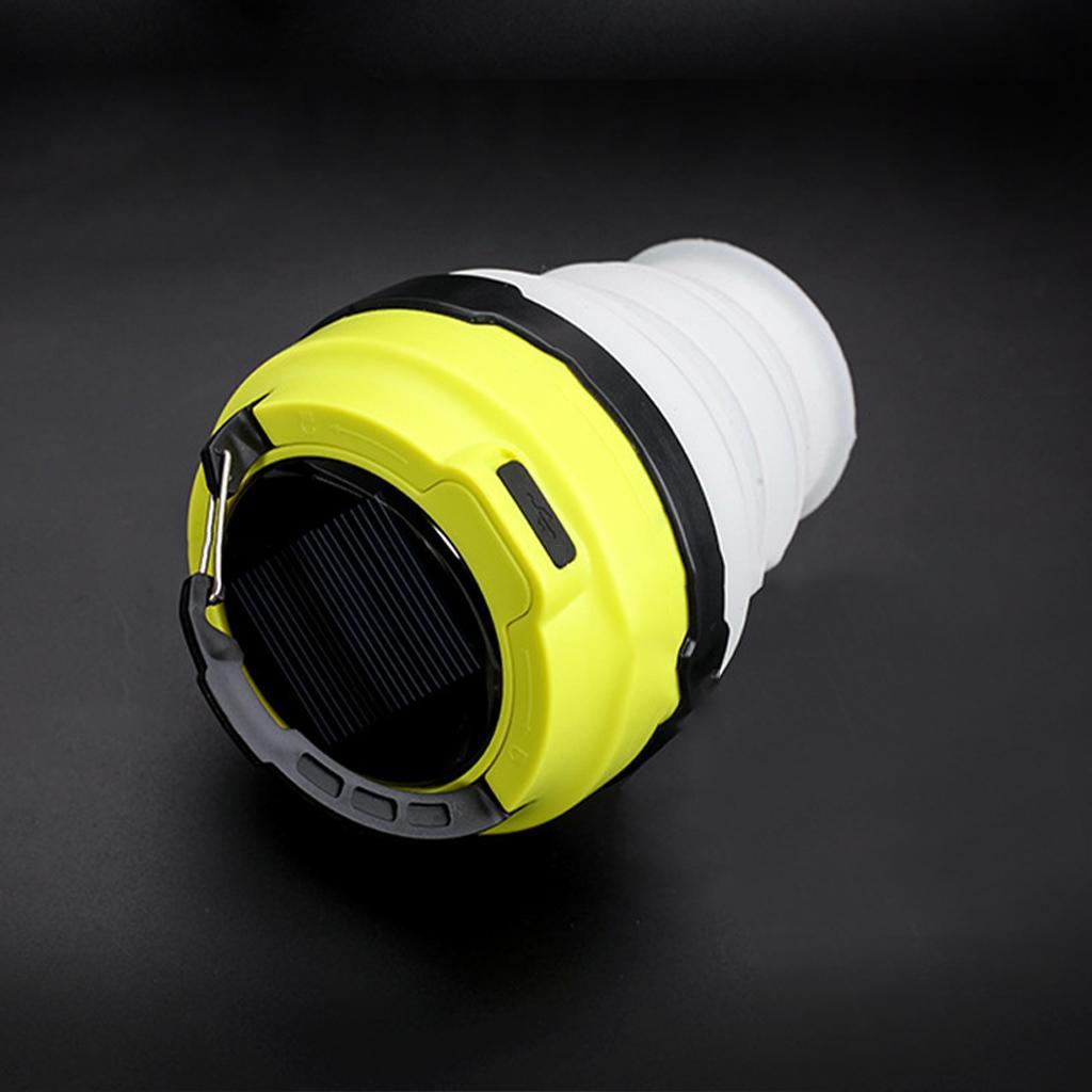 LED Camping Lamp Garden Lantern Solar Collapsible Emergency Lights for Car
