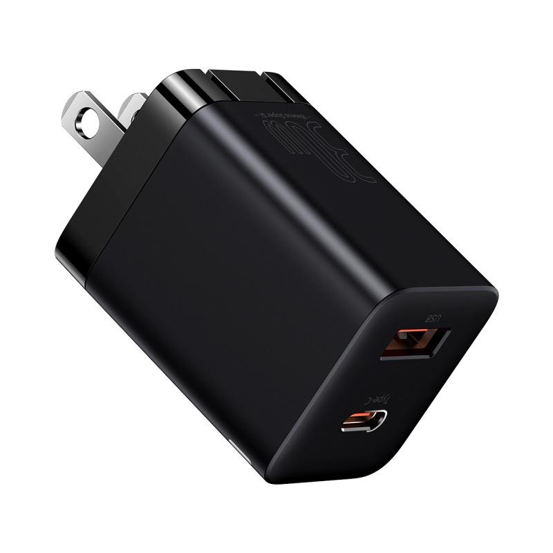 Baseus -BaseusMall VN Cốc sạc nhanh siêu nhỏ gọn Baseus Super Si Pro Quick Charger C+U 30W (Hàng chính hãng