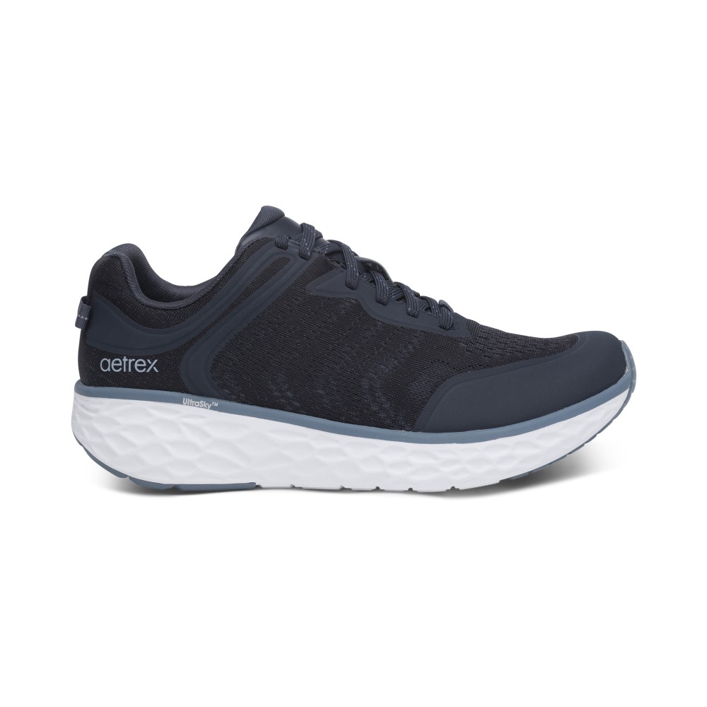 Giày thể thao sức khỏe nam Aetrex Chase Navy - sneaker nhẹ, đế cao đệm nâng vòm