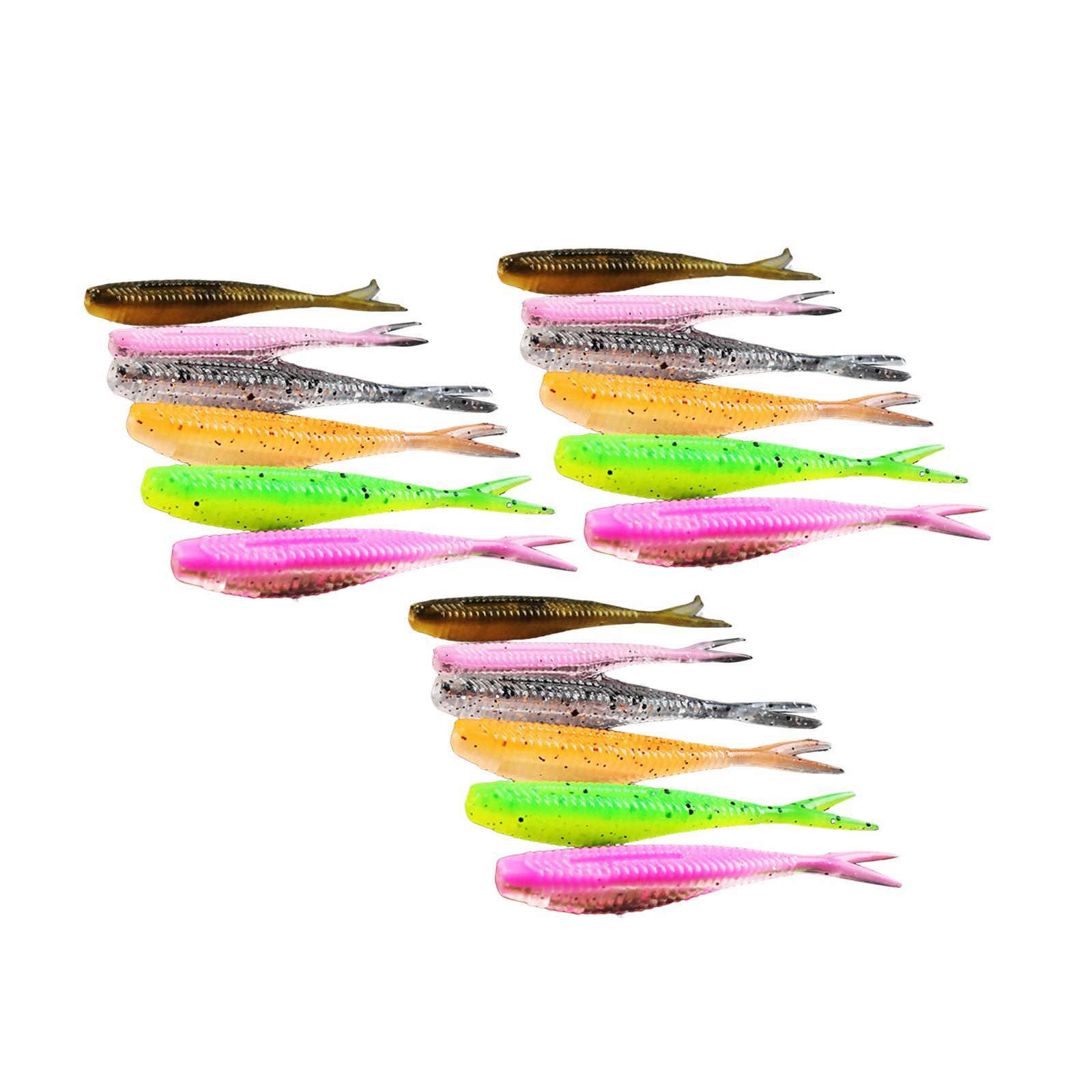 Fishing Lures Baits silicone Tackle Hooks 6cm 18pcs