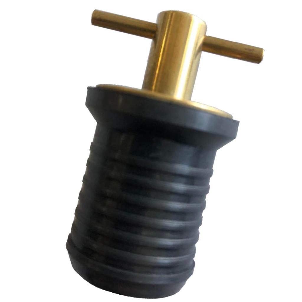 Twist Type Brass Drain Plug Boat Marine Coolers Hulls Marine Turn-Tite Twist Expandable Rubber Drain Plug with Neoprene Seal