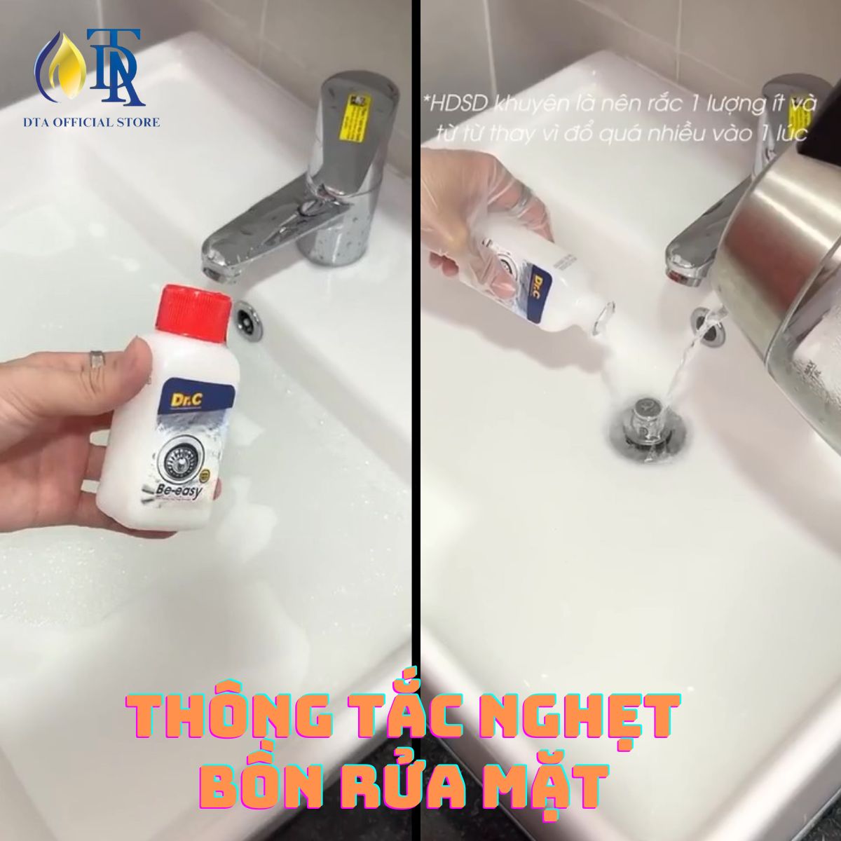 Combo Tẩy Bồn Cầu Bị Ố Vàng,Tẩy Gạch Men,Tẩy Xi Măng S90+Bột Thông Cống Cực Mạnh,Tẩy Lồng Máy Giặt,Thông Bồn Cầu Be-easy Dr.c