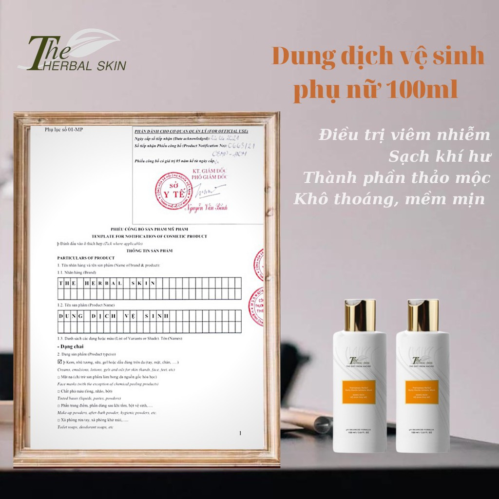 Dung Dịch Vệ Sinh Phụ Nữ The Herbal Skin 100ml