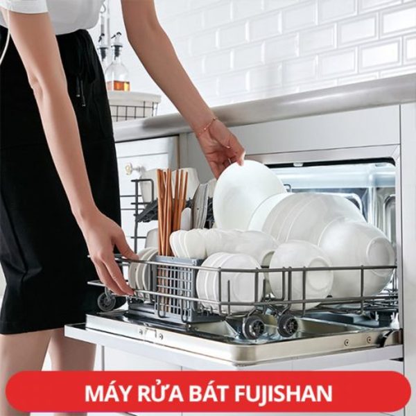 Máy rửa bát gia đình độc lập FUJISHAN 6 bộ FJVN06-0118F-Hàng Nhập Khẩu (550x500x450mm)