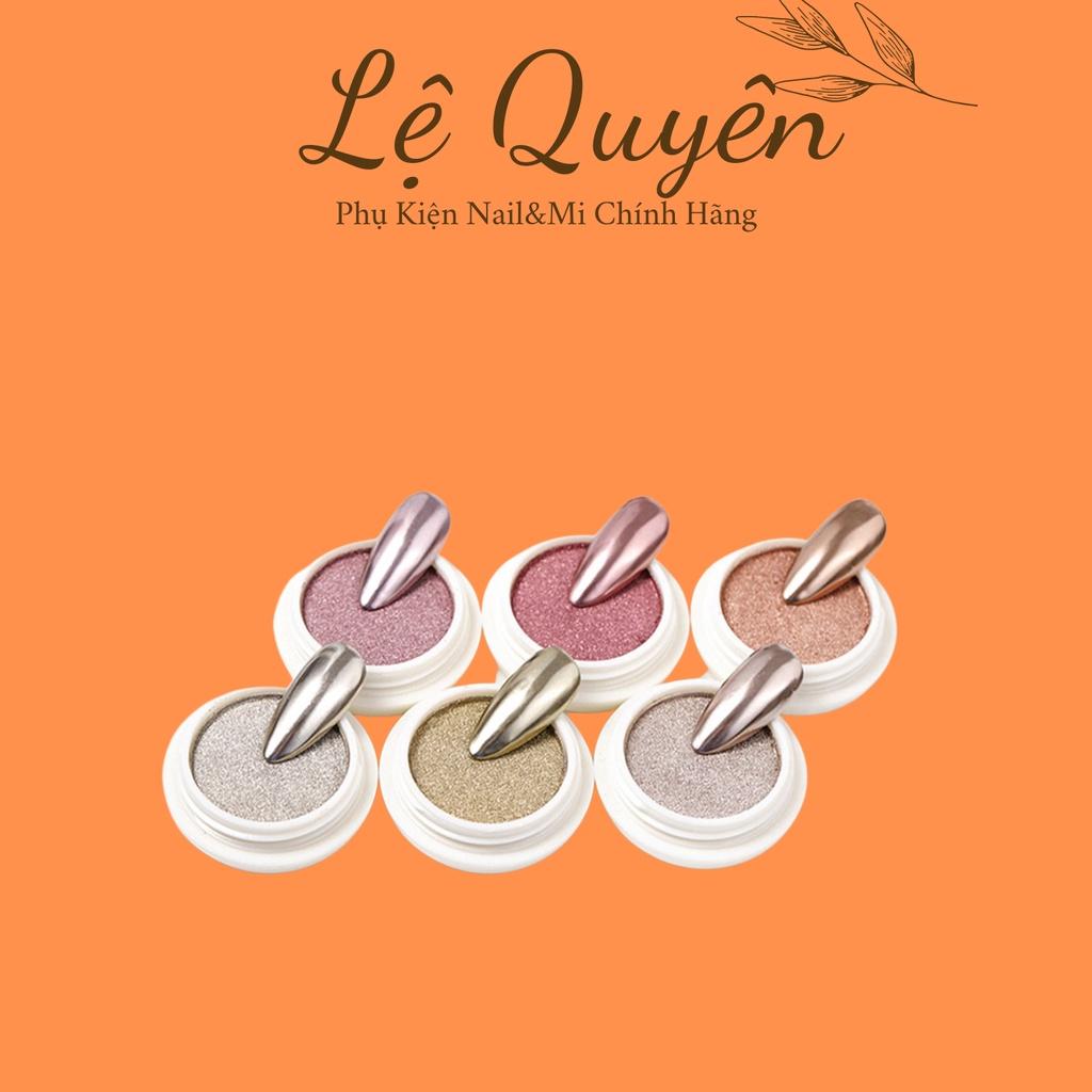 Set 6 Hũ Bột Tráng Gương Óng Ánh_Nhũ Trang Trí Móng Ánh Trai