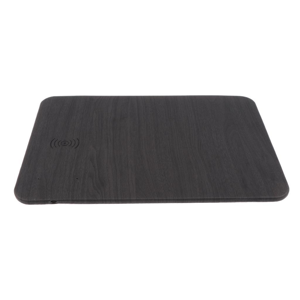 QI Wireless Fast Charger Mouse Pad for iPhone X 8 7 Plus Galaxy S7/S8+ Black