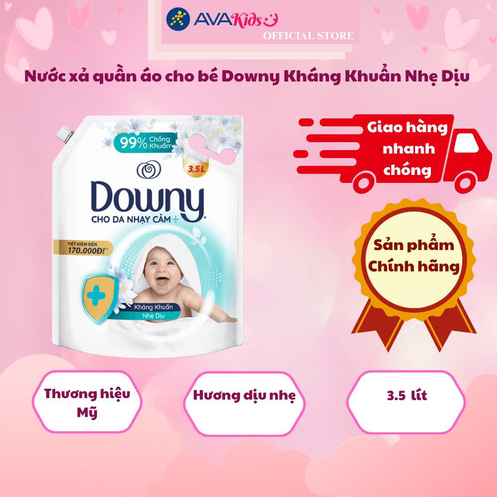 Nước xả quần áo cho bé Downy Kháng Khuẩn Nhẹ Dịu hương dịu nhẹ túi 3.5 lít