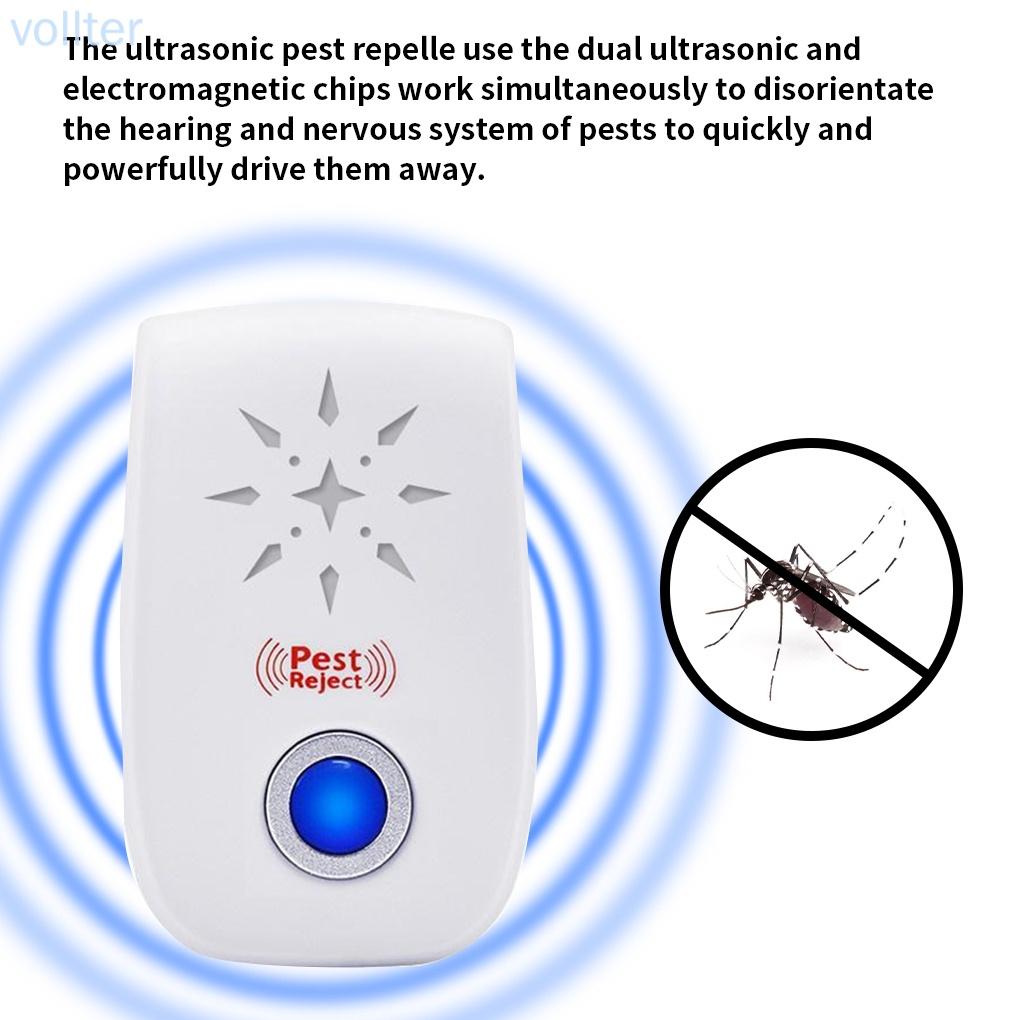 Pest Repeller Sonic 80㎡ Insect Repeller Electric Low-noise Home Pest Control Device, US Plug