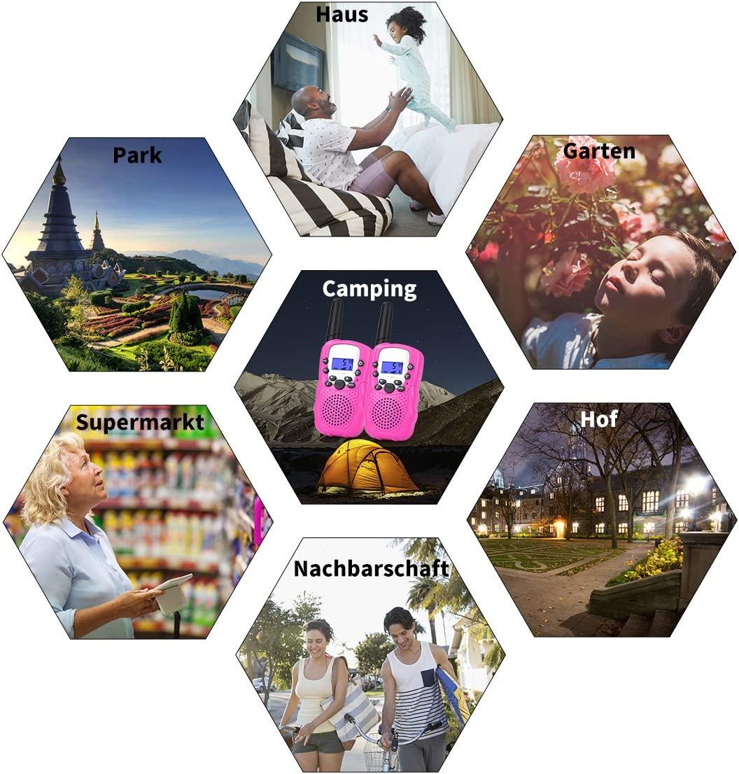 Talkie-walkie trẻ em, 3 Talkies-Walkie dành cho trẻ em tại 8 kênh có màn hình LCD