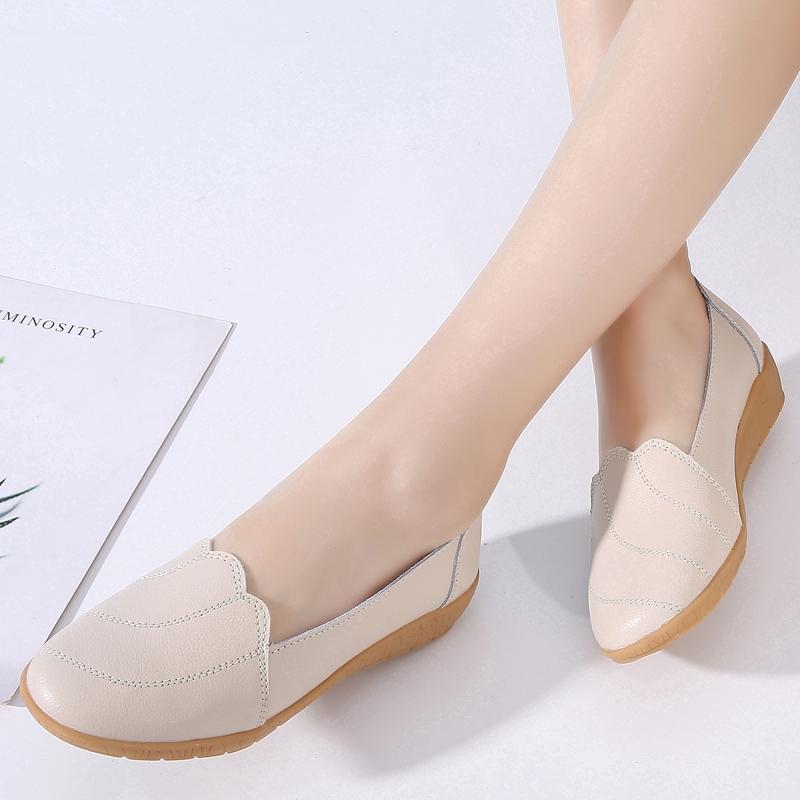 2020 Fashion women outdoor soft leather flat shoes