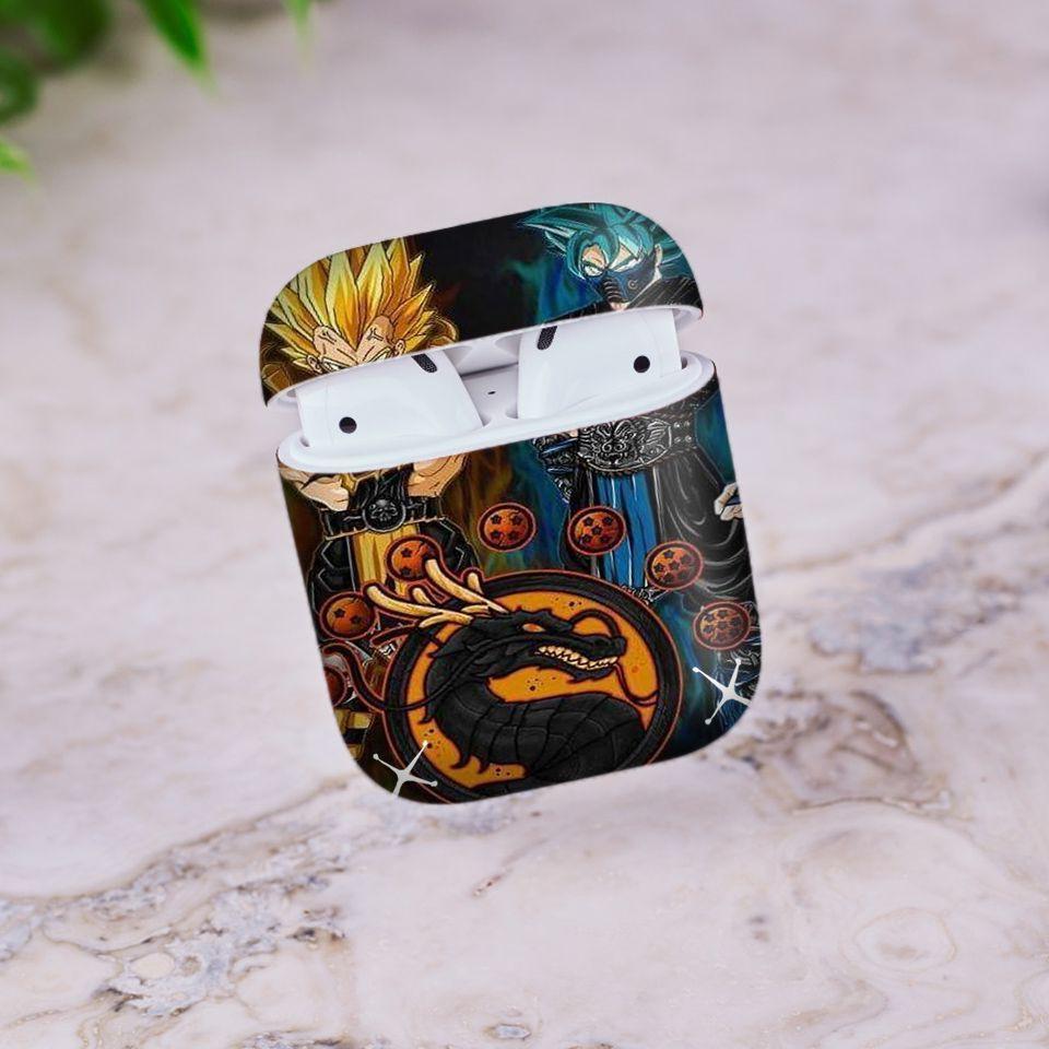 Miếng dán skin cho AirPods in hình Songoku Dragon Ball - 7vnr036 (AirPods ,1 2, Pro, TWS, i12)