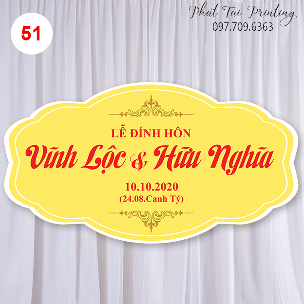 Bảng Backdrop trang trí đám cưới MS 51