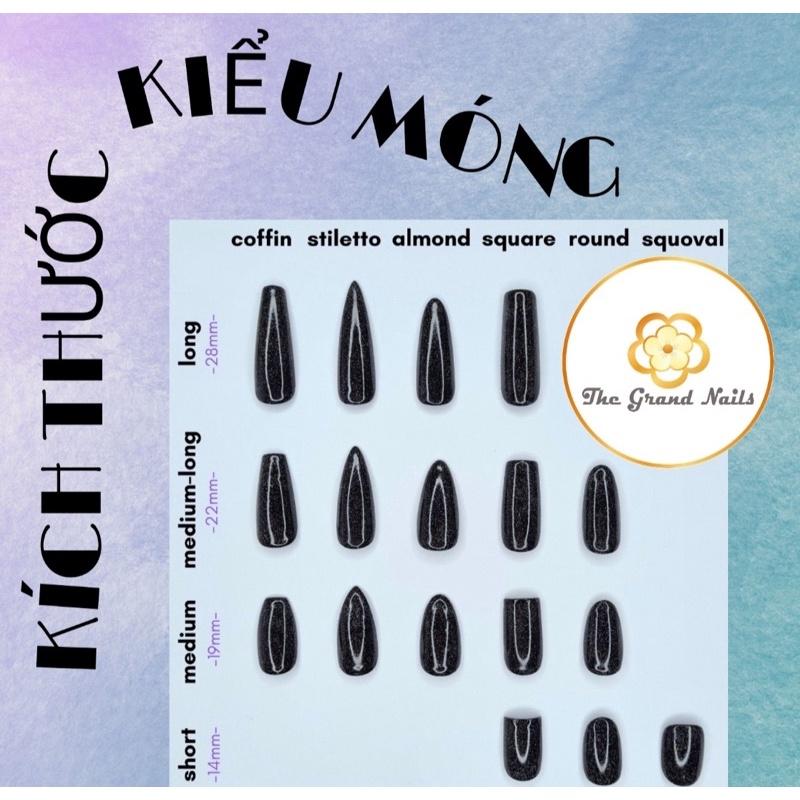 Nailbox móng úp thiết kế móng thạch đính nơ thạch và dây xích