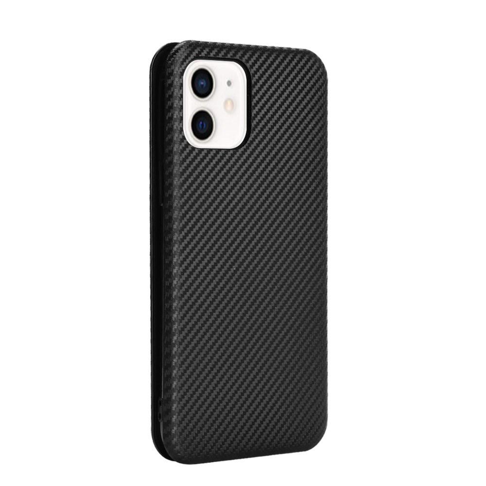 Bao da điện thoại nắp lật kiểu ví sợi carbon cho iPhone 13 Pro Max 13 mini 12 Pro Max 12 mini 11 Pro MAX iphone X/XS
